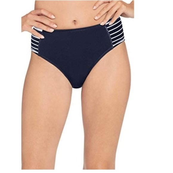 ROBIN PICCONE SAILOR STRIPE FIERY HIGHWAIST Bottom - Picture 1 of 6